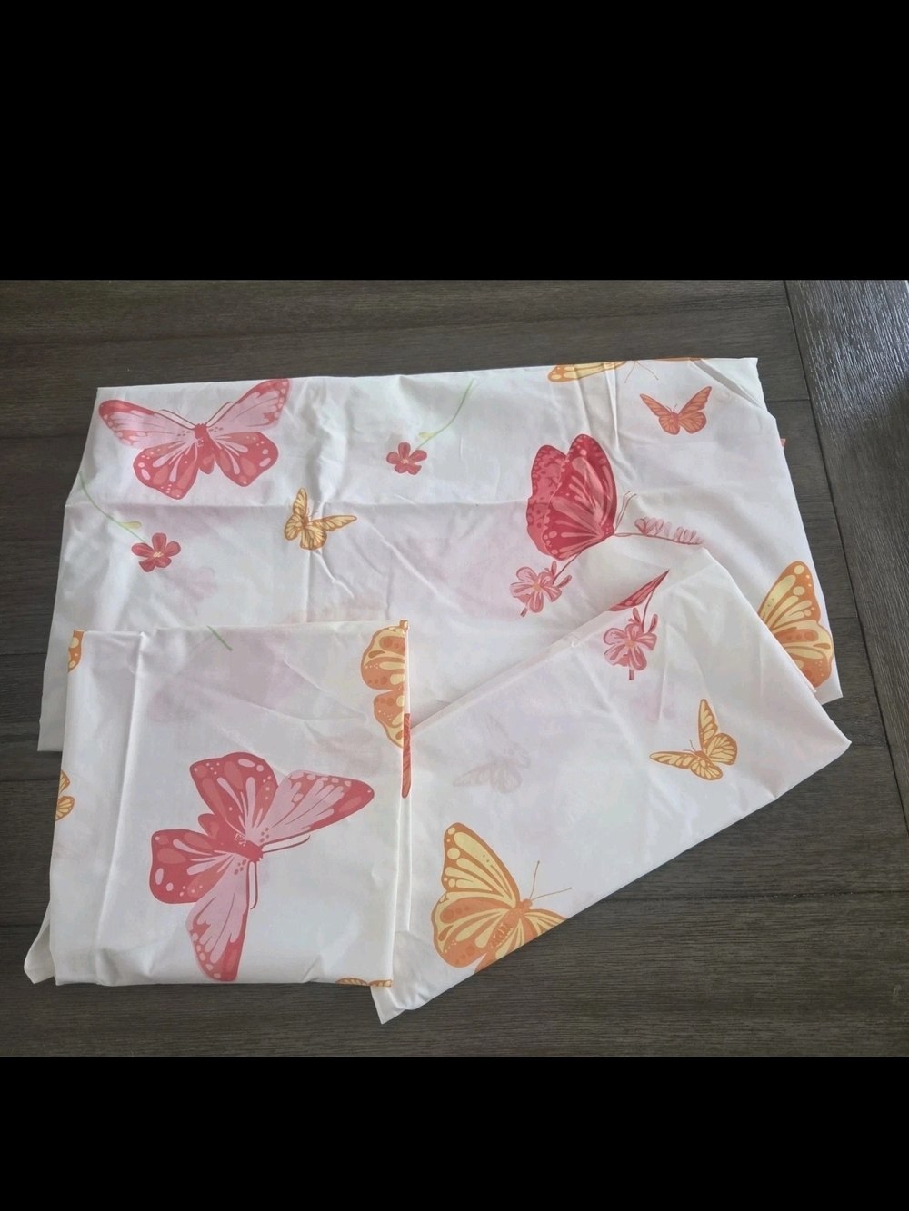 Pottery Barn Teen Butterfly Full Size Flat Sheet And 2 Standard Pillowcase